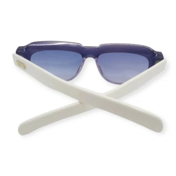 1980’s Silhouette Angular Sunglasses, Colorblock Purple white, Mod 3096, Austria 1980 main image 4